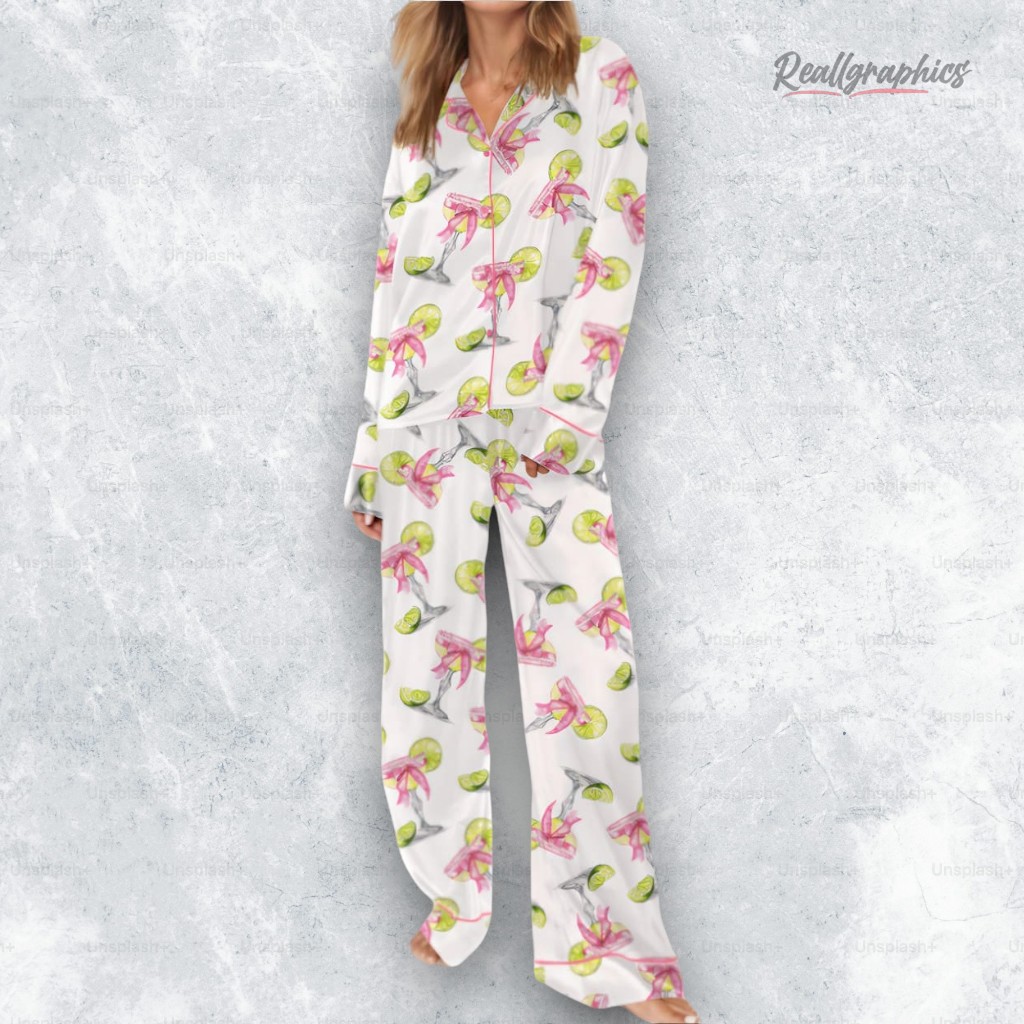 Margarita Coquette Satin Pajama Set Margarita Coquette Satin Pajama Set