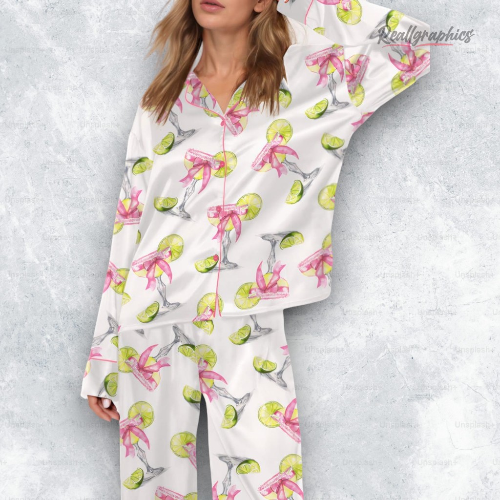 margarita coquette satin pajama set 2 dowiif