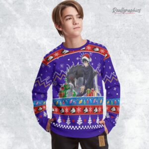 megumi fushiguro sweatshirt custom jujutsu kaisen ugly sweater 1 kxgpqb