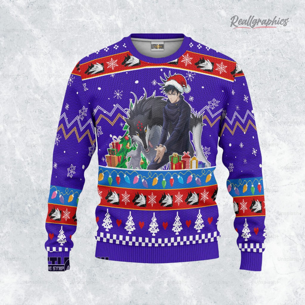 megumi fushiguro sweatshirt custom jujutsu kaisen ugly sweater 2 jegyio