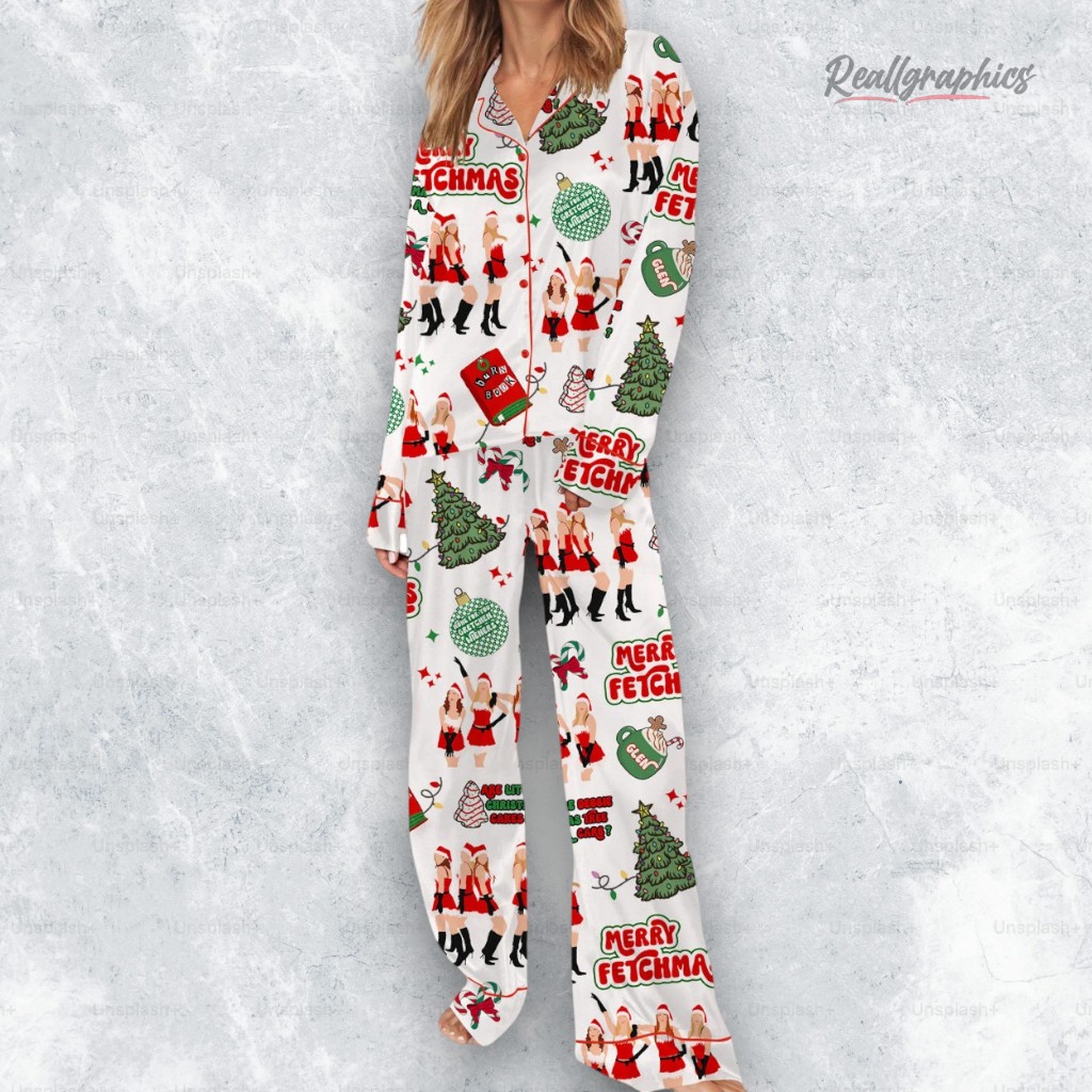 Merry Fetchmas Silky Satin Pajama Set Merry Fetchmas Silky Satin Pajama Set