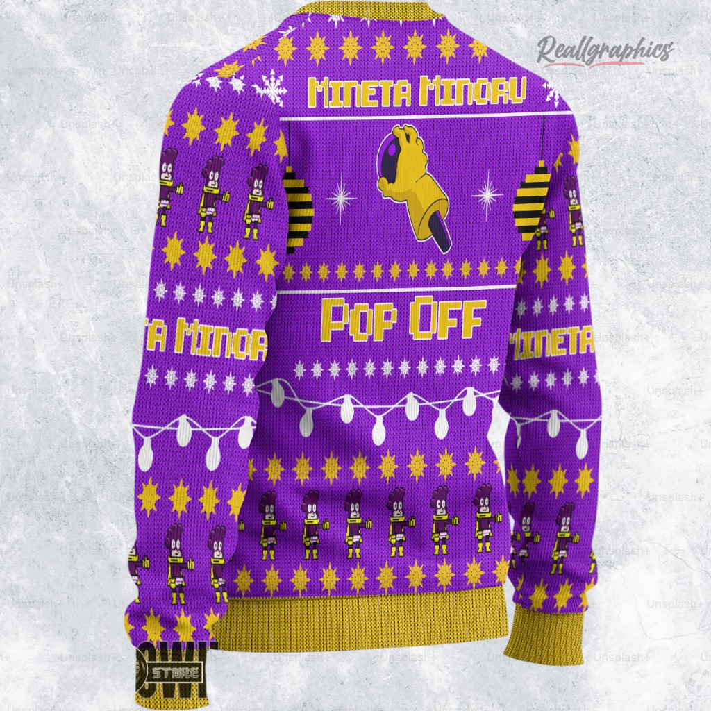 mineta minoru ugly christmas sweater my hero academia sweatshirt 2 e7hfce