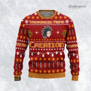 momo ugly christmas sweater my hero academia sweatshirt 1 mw3cfk