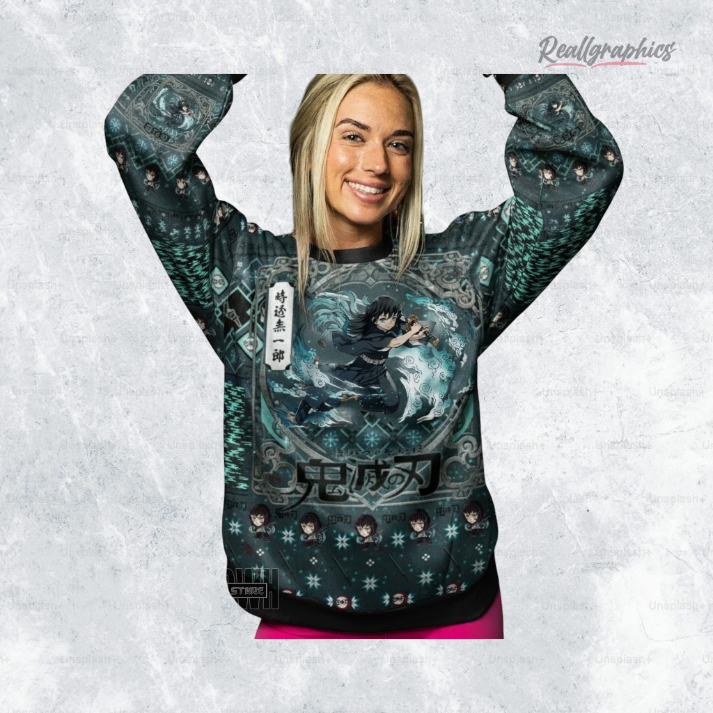 muichiro kny ugly sweater anime xmas gift ideas 2 bgrna2