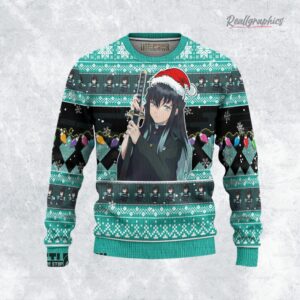muichiro ugly christmas sweater demon slayer custom anime sweatshirt 1 ezcu9z