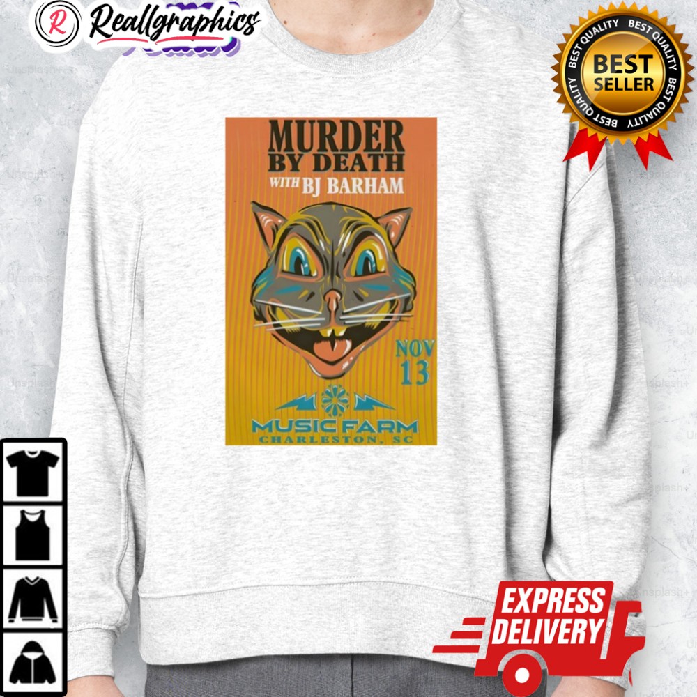 murder by death no 13 2025 music farm charleston sc poster shirt 2 ddpjg6