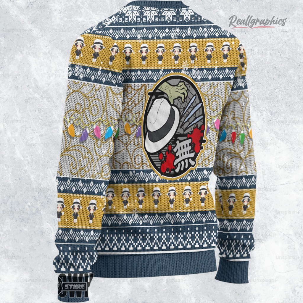 muzan kibutsuji ugly christmas sweater demon slayer custom anime sweatshirt 2 nwedhh