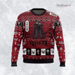 muzan kny ugly sweater anime xmas gift ideas 1 rkoie3