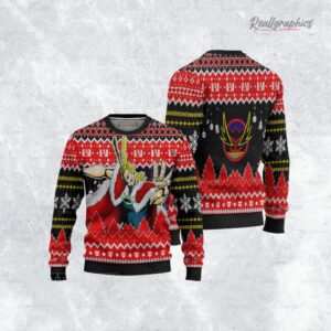 my hero academia all might anime christmas ugly sweater anime xmas gift ideas 1 kszmjb