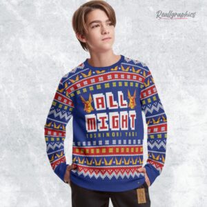 my hero academia sweatshirt custom all might ugly sweater christmas gift 1 lv7vbb