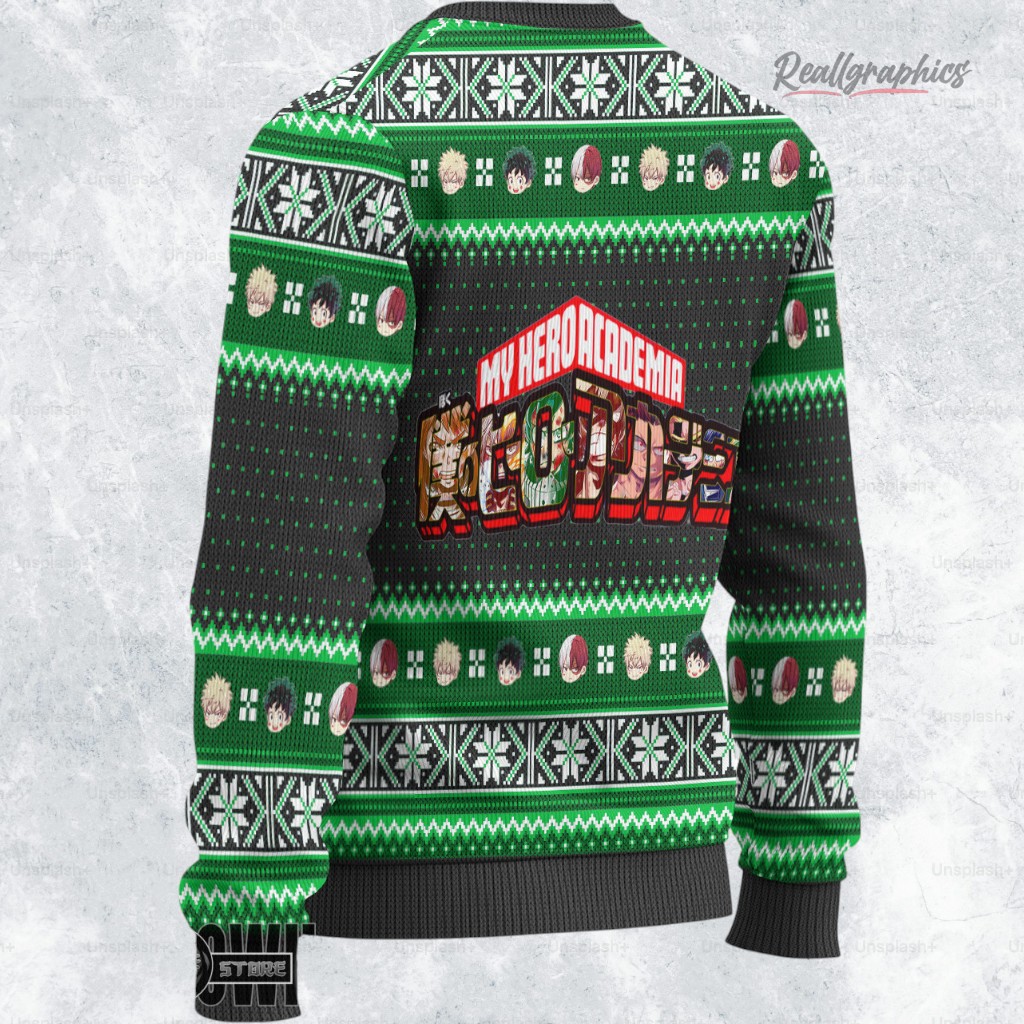 my hero academia ugly christmas sweater three musketeers xmas ugly sweatshirt sweater 2 pykh9j