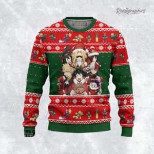 my hero academia ugly sweater custom characters sweatshirt christmas gift 1 wigzzi
