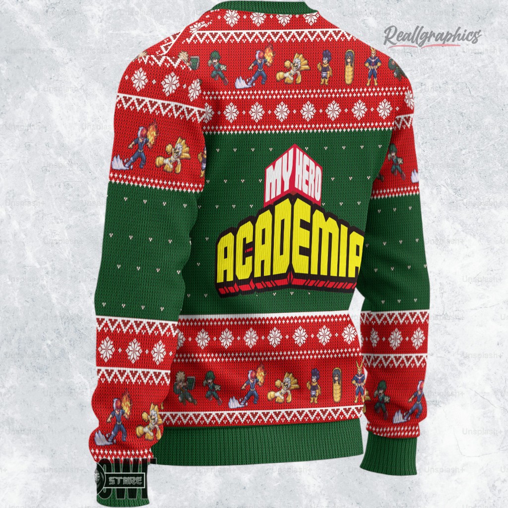my hero academia ugly sweater custom characters sweatshirt christmas gift 2 qatdkb