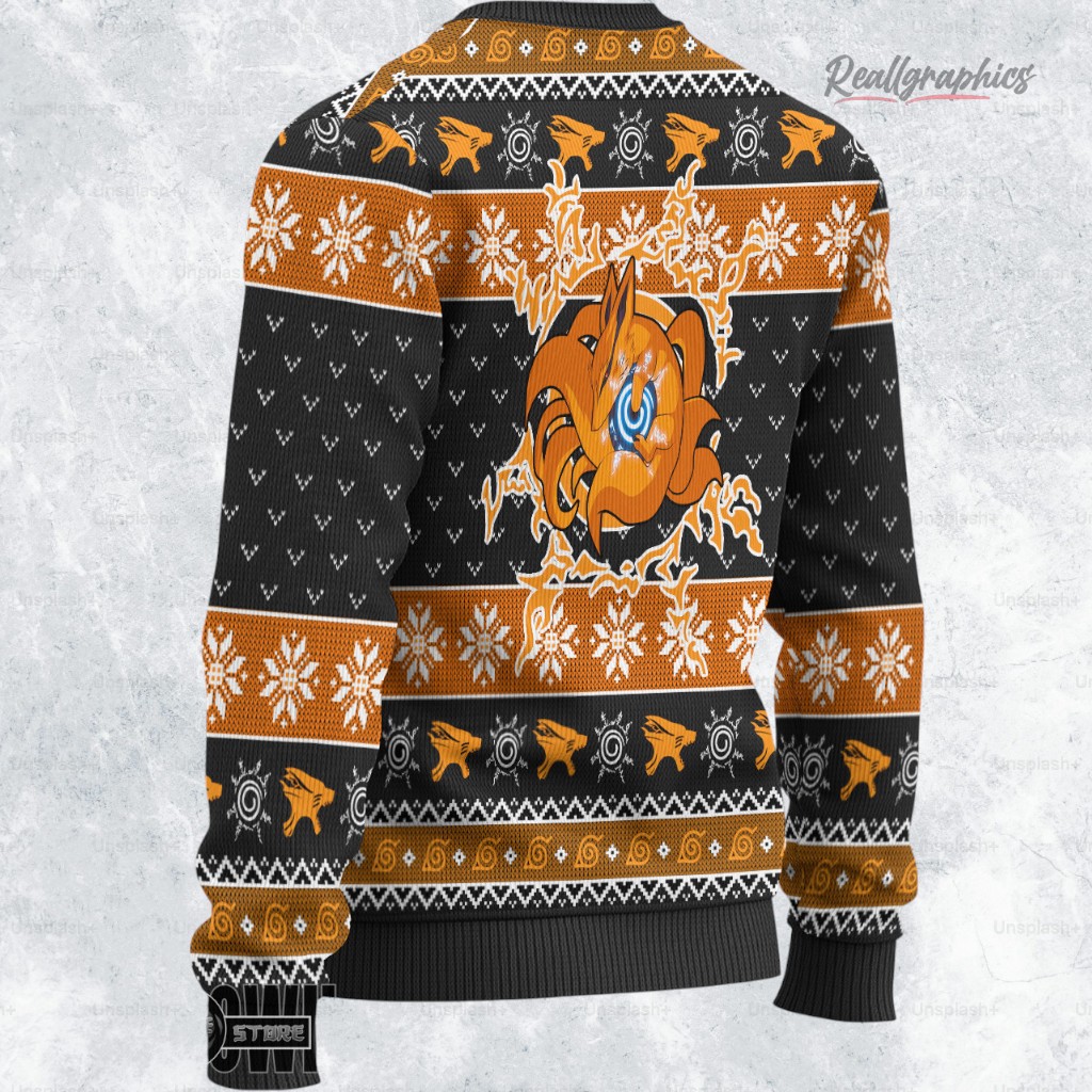 naruto kurama sage mode ugly christmas sweater 2 ef2eij