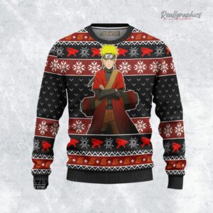 naruto sage mode gamakichi ugly christmas sweater 1 gkvis6