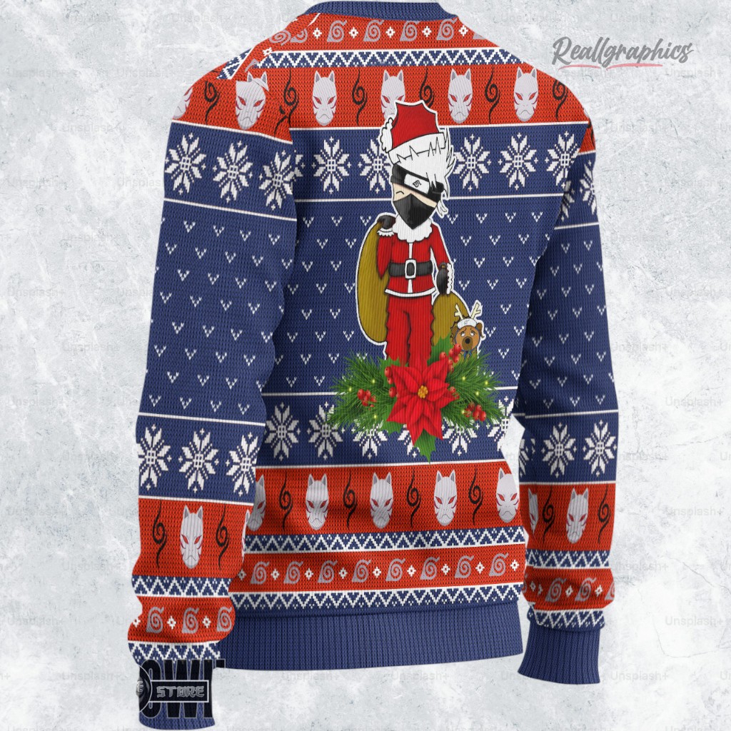 naruto ugly christmas sweater kakashi sweatshirt 2 k3wpop