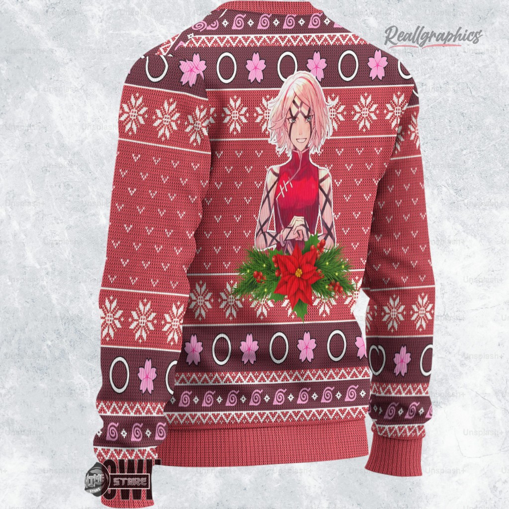 naruto ugly christmas sweater sakura sage mode sweatshirt 2 lx5er5
