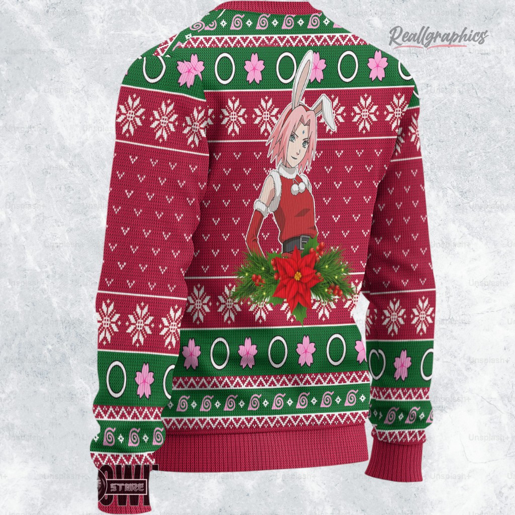 naruto ugly christmas sweater sakura teen sweatshirt 2 gn3spf