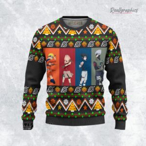 naruto ugly christmas sweater team 7 sweatshirt 1 dspzou