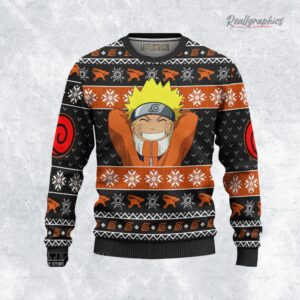 naruto ugly christmas sweater uzumaki clan custom anime sweatshirt 1 gippqm