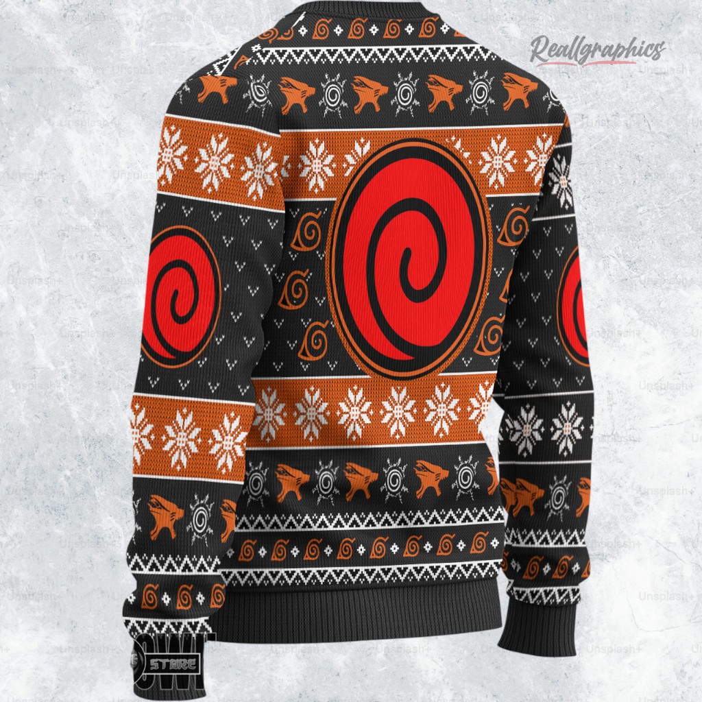 naruto ugly christmas sweater uzumaki clan custom anime sweatshirt 2 g0gh6w