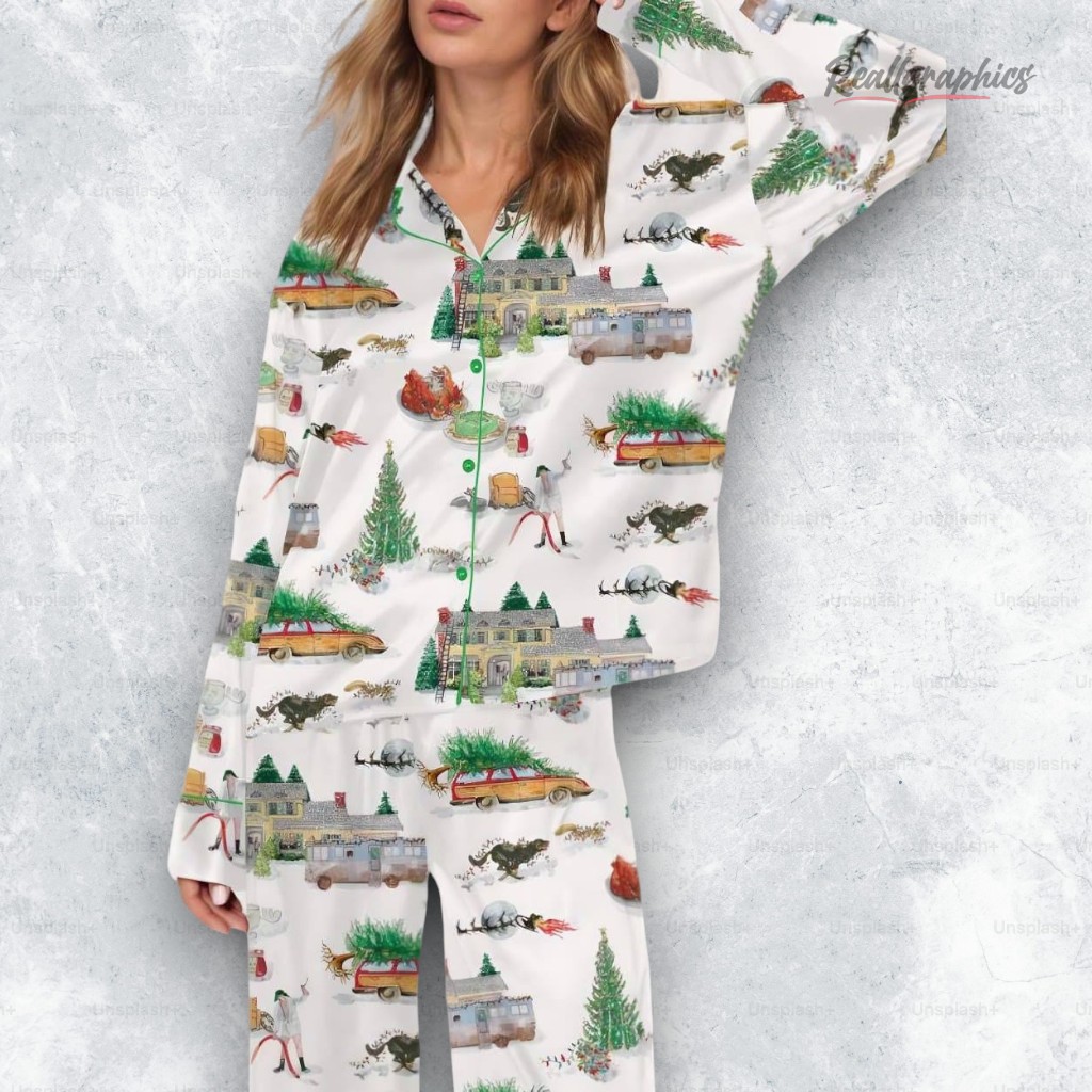 national lampoons christmas satin pajama set 2 wnbvck