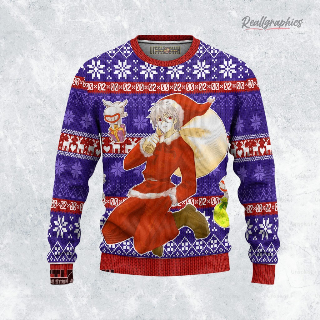 Neon Genesis Evangelion Ugly Christmas Sweater Kaworu Sweatshirt Neon Genesis Evangelion Ugly Christmas Sweater Kaworu Sweatshirt