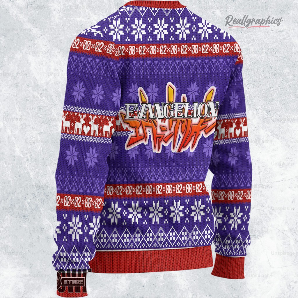 neon genesis eangelion ugly christmas sweater kaworu sweatshirt 2 rfdb0b