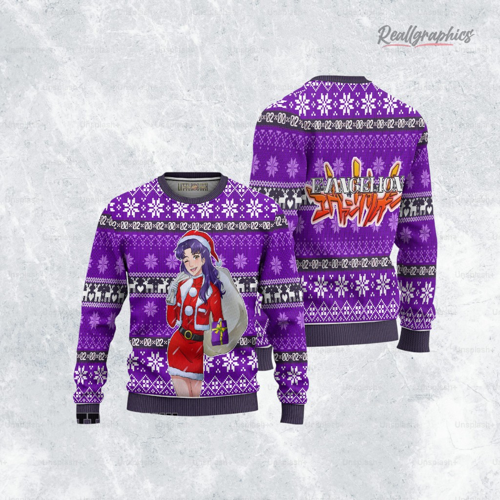 neon-genesis-eangelion-ugly-christmas-sweater-misato-sweatshirt-3_rz0lyf neon genesis eangelion ugly christmas sweater misato sweatshirt 3 rz0lyf