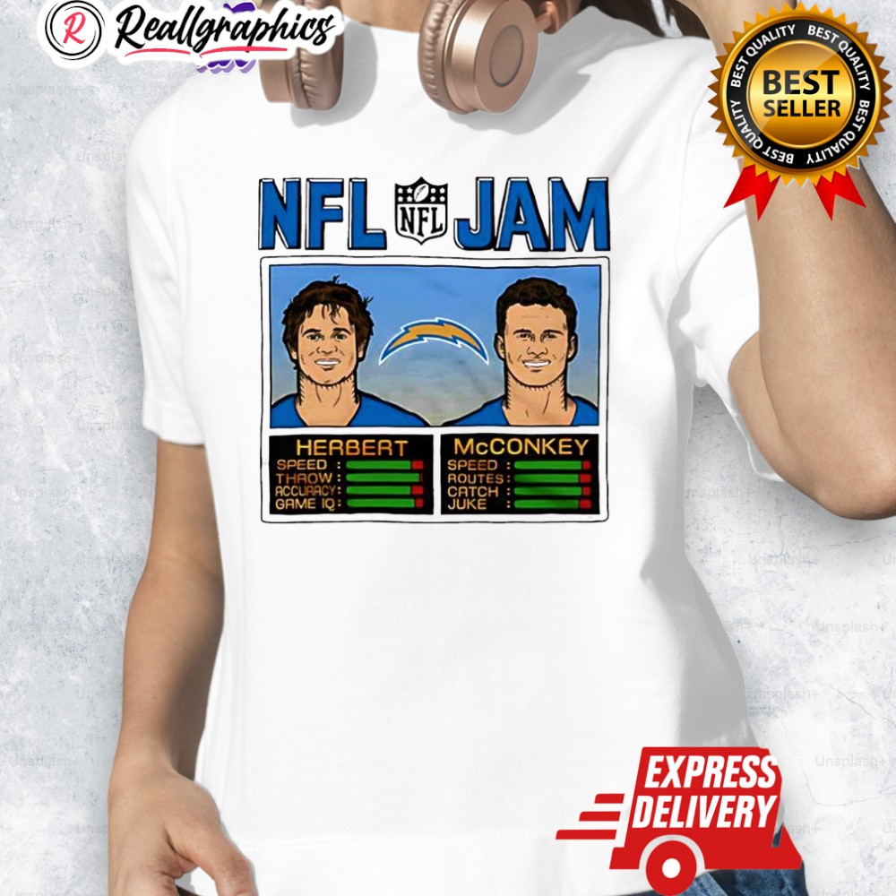 Nfl Jam Chargers Herbert And Mcconkey Los Angeles Chargers Shirt Nfl Jam Chargers Herbert And Mcconkey Los Angeles Chargers Shirt