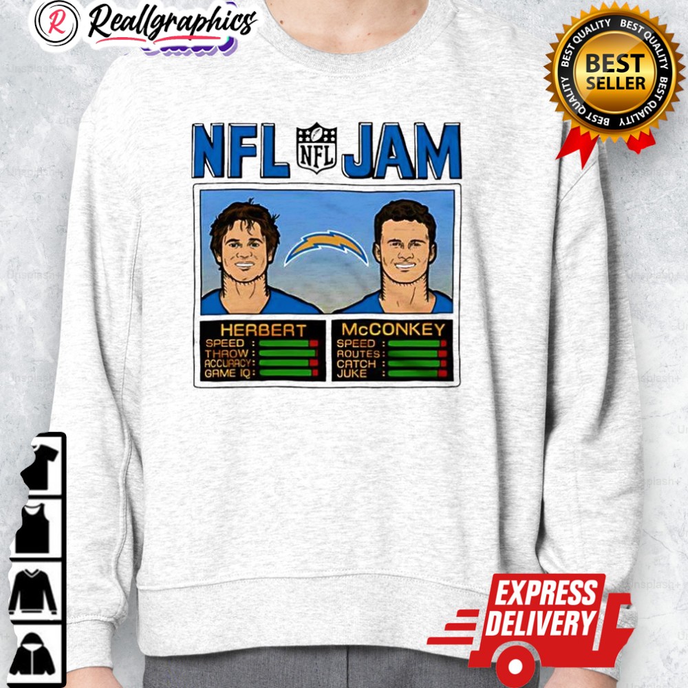 nfl jam chargers herbert and mcconkey los angeles chargers shirt 2 tz9zv3