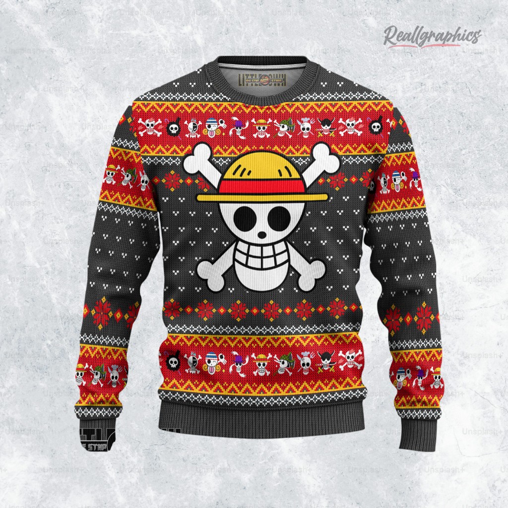 One Piece Symbol Ugly Christmas Sweater One Piece Symbol Ugly Christmas Sweater