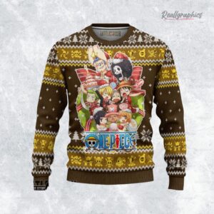 one piece ugly christmas sweater thousand sunny custom anime sweatshirt 1 oyy0hu