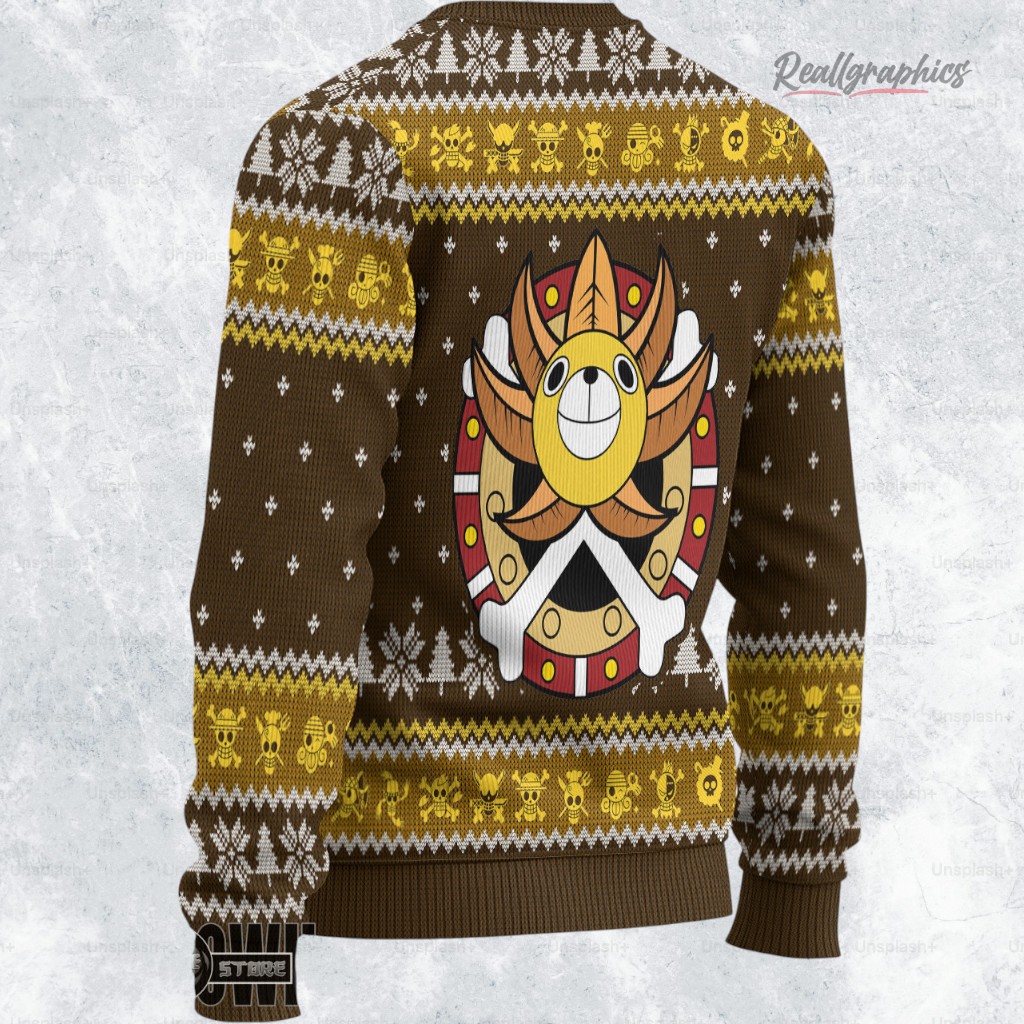 one piece ugly christmas sweater thousand sunny custom anime sweatshirt 2 dzxl9u