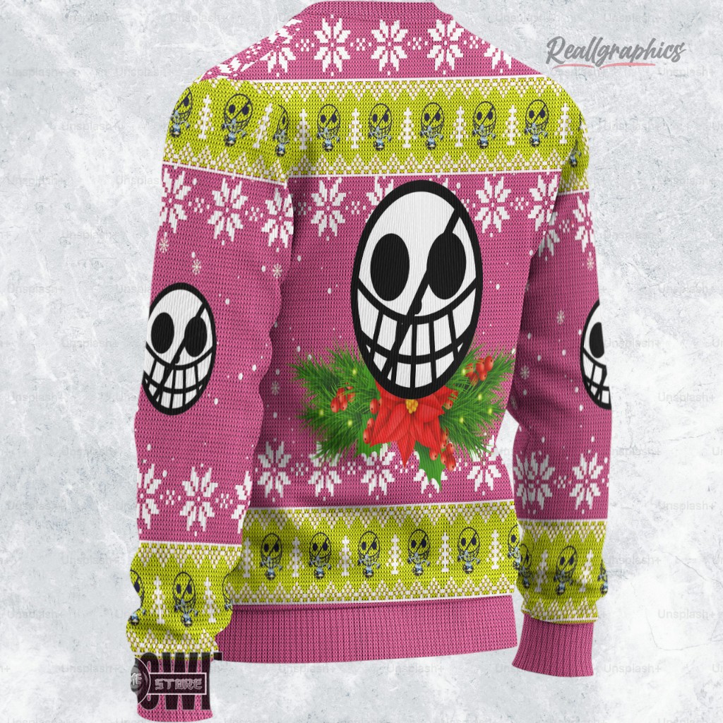 one piece ugly sweater doflamingo xmas ugly sweatshirt sweater 2 tib791