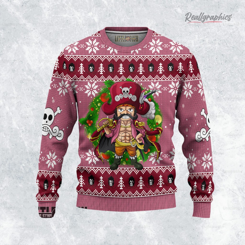 One Piece Ugly Sweater Gold Roger Xmas Ugly Sweatshirt, Sweater One Piece Ugly Sweater Gold Roger Xmas Ugly Sweatshirt, Sweater