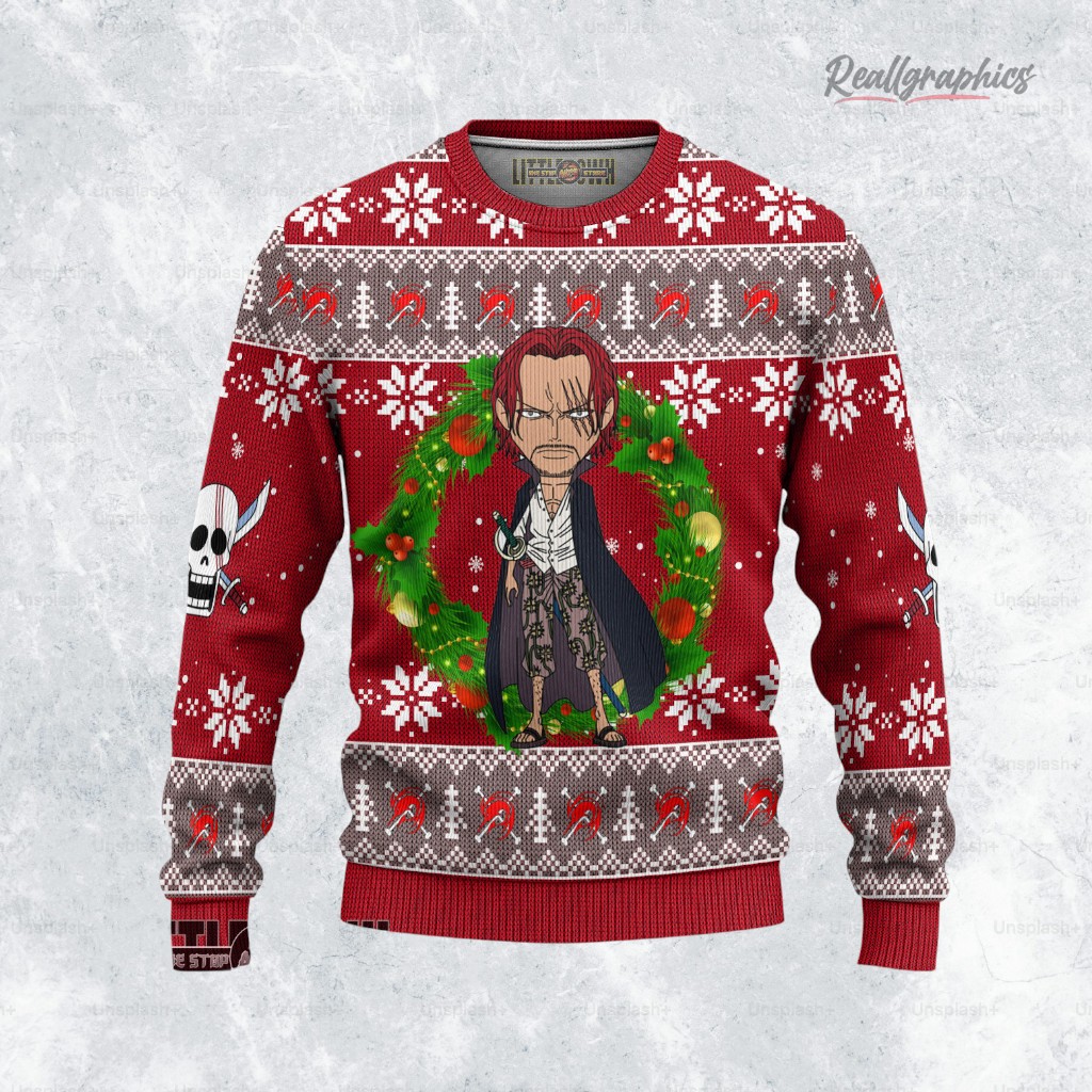 One Piece Ugly Sweater Shanks Xmas Ugly Sweatshirt, Sweater One Piece Ugly Sweater Shanks Xmas Ugly Sweatshirt, Sweater