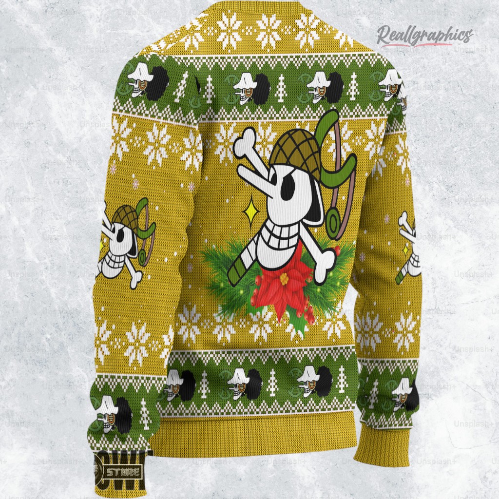 one piece ugly sweater usopp xmas ugly sweatshirt sweater 2 icr2wl