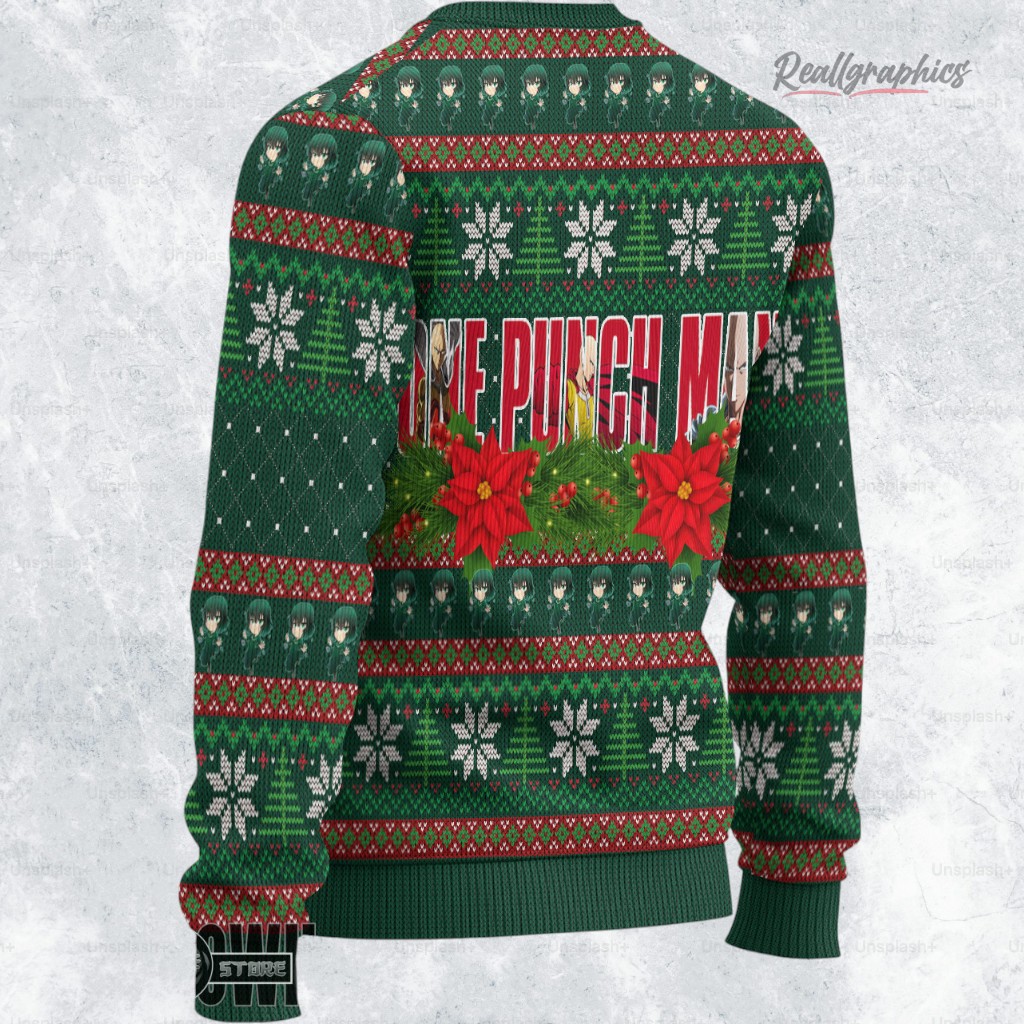 one punch man ugly sweater custom fubuki sweatshirt 2 v8le95