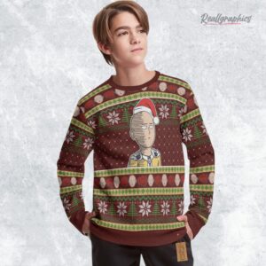 one punch man ugly sweater custom saitama sweatshirt 1 fls6c0