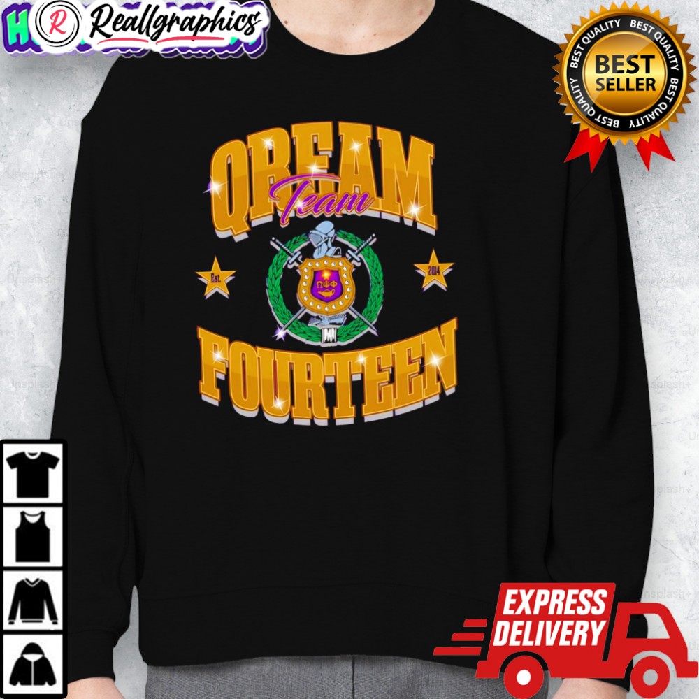 original team qream fourteen logo shirt 2 tkqbbb