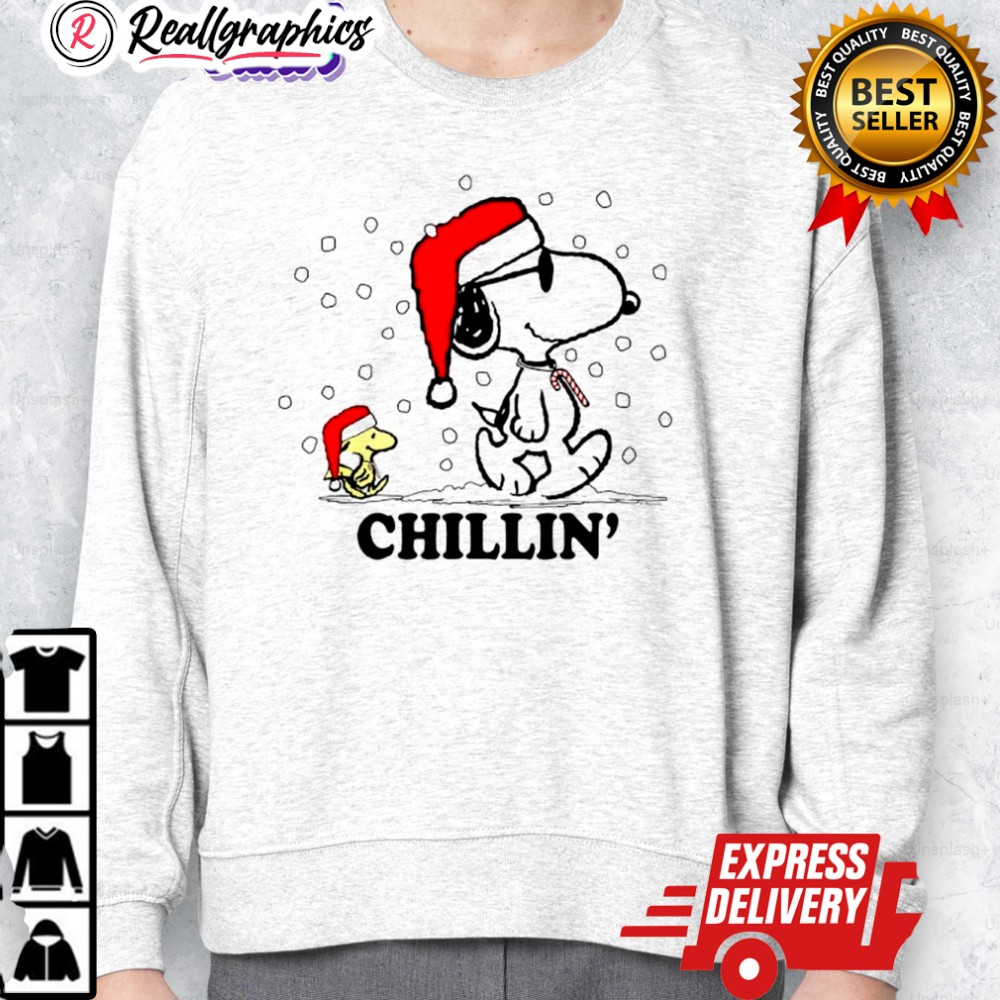 peanuts holiday snoopy snowfall chillin shirt 2 jpmoqd