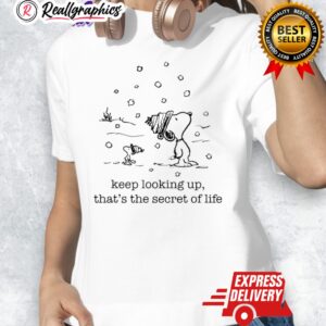 peanuts snoopy and woodstock christmas snowfall shirt 1 hmnnjp