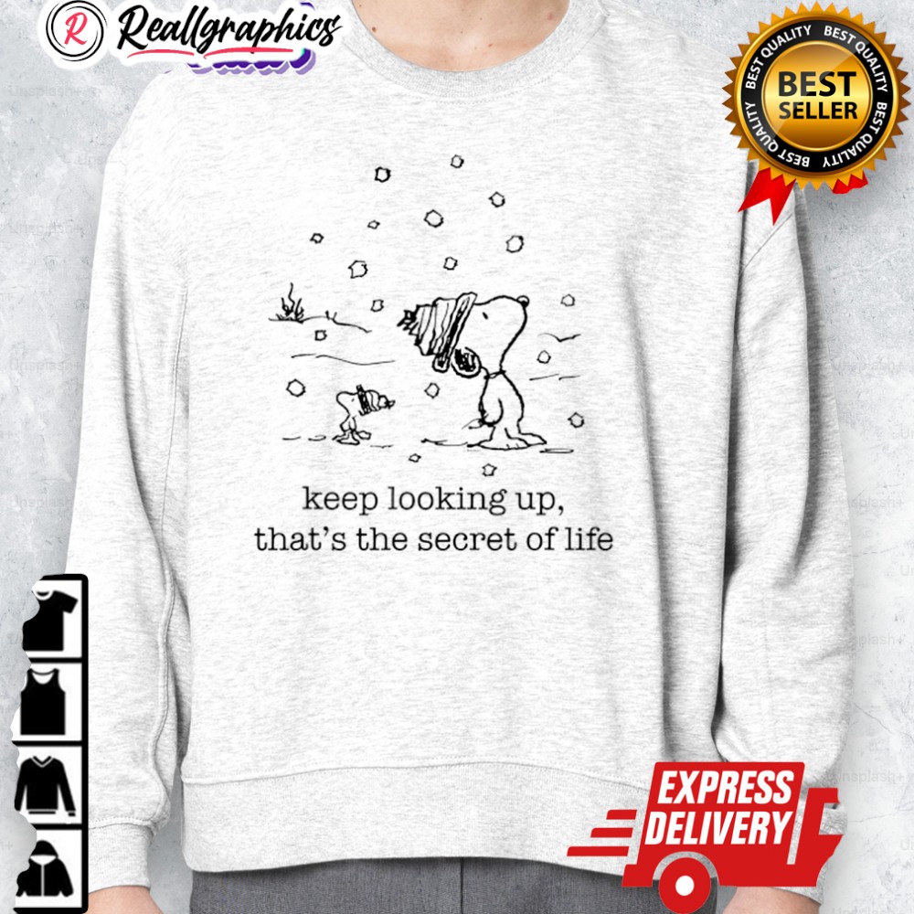 peanuts snoopy and woodstock christmas snowfall shirt 2 qf6hou