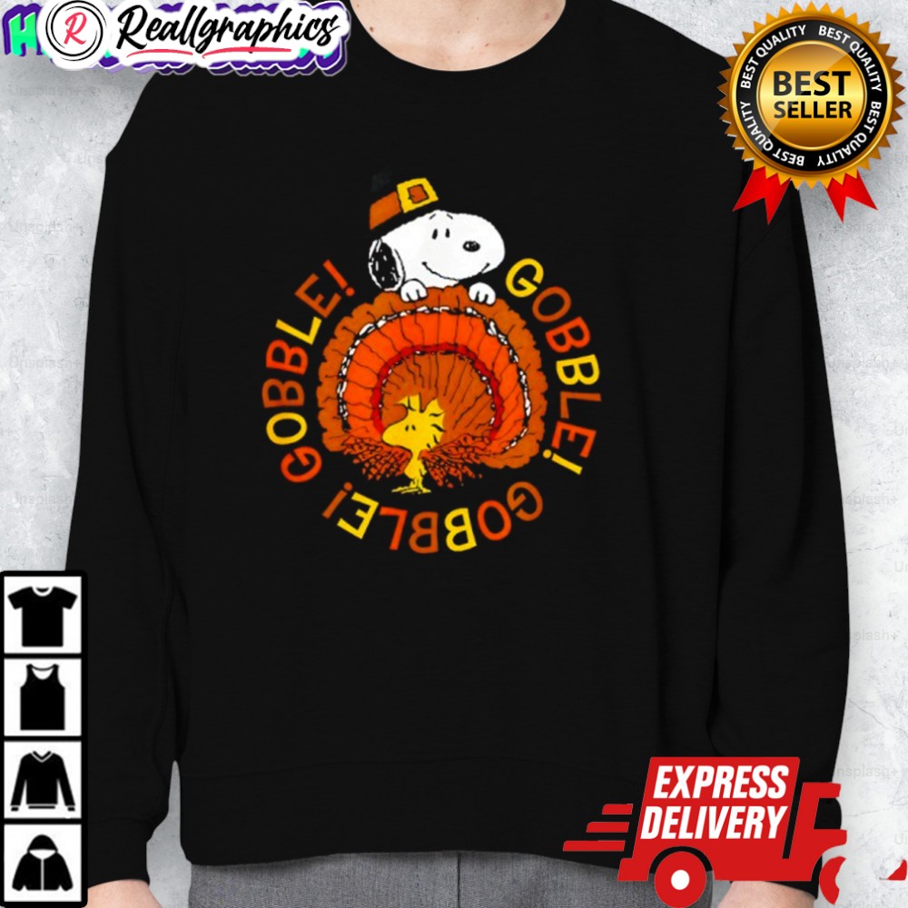 peanuts snoopy and woodstock thanksgiing gobble shirt 2 yiipfg
