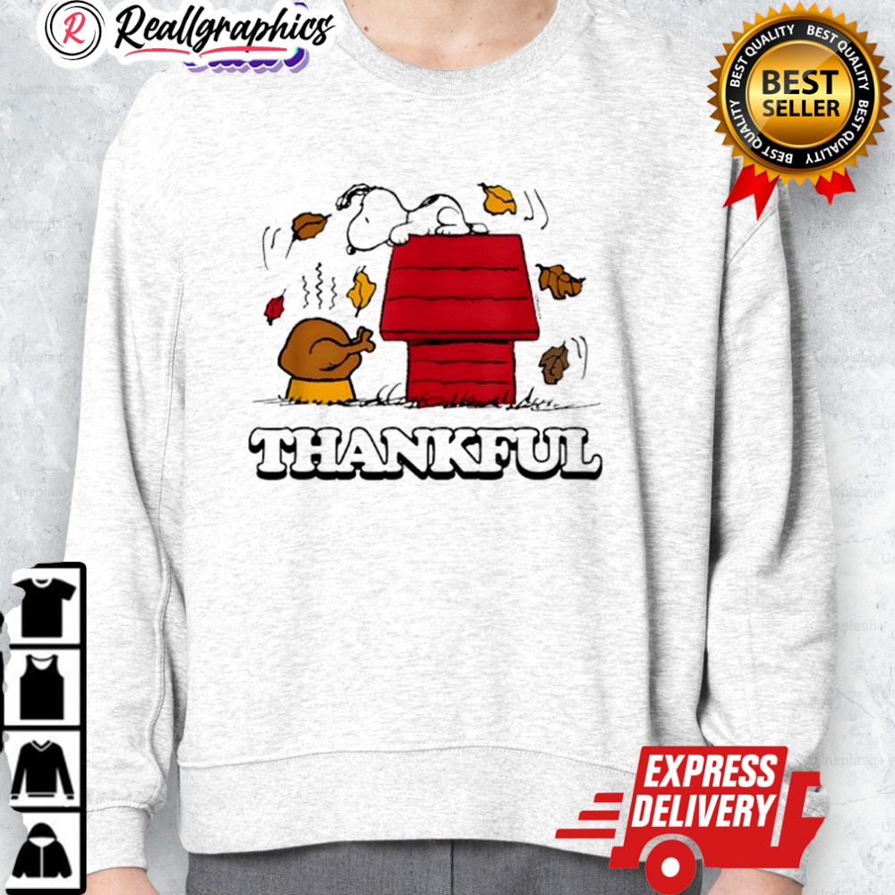 peanuts snoopy thankful turkey with fall leaes shirt 2 kiaqpd