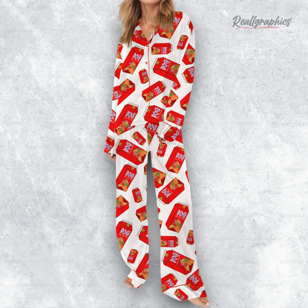 Pog Juice Satin Pajama Set Pog Juice Satin Pajama Set
