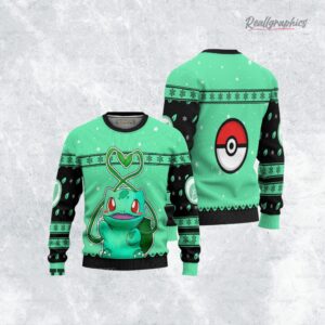 pokemon bulbasaur anime christmas ugly sweater anime xmas gift ideas 3 ckvqcf