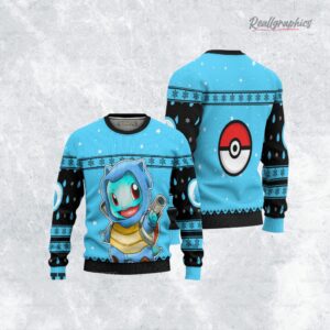 pokemon squirtle anime christmas ugly sweater anime xmas gift ideas 3 otppxm