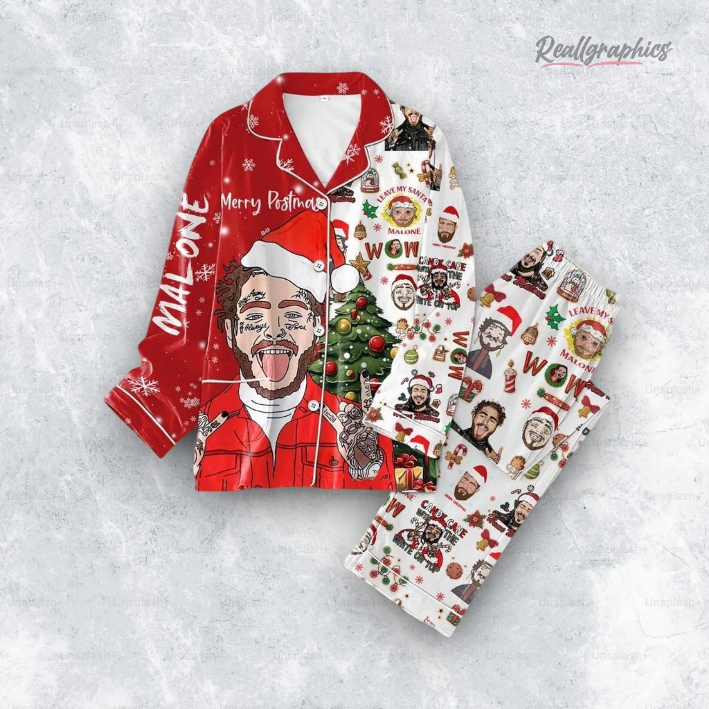 post malone merry postmas pajamas set 2 mno4gs